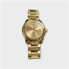 Movado Bold Gold Tone Men's Wrist Watch 01.1.34 6615